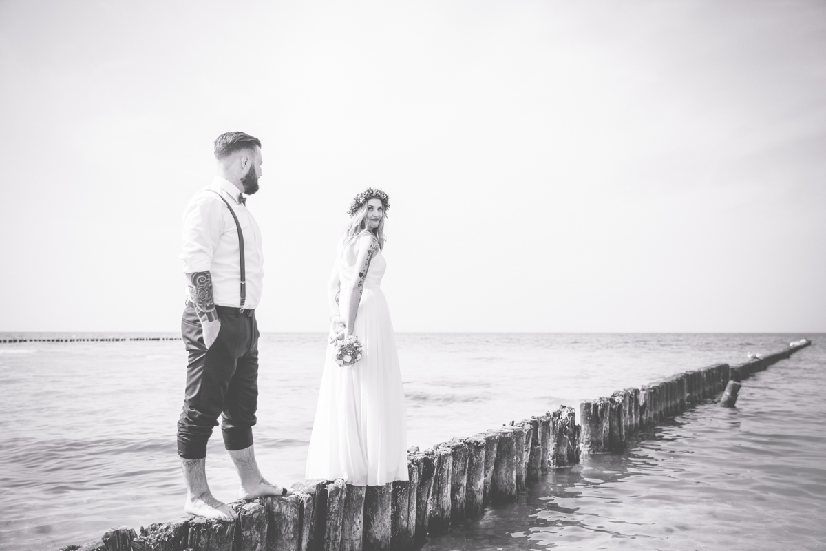 Heiraten an der Ostsee, direkt am Strand.