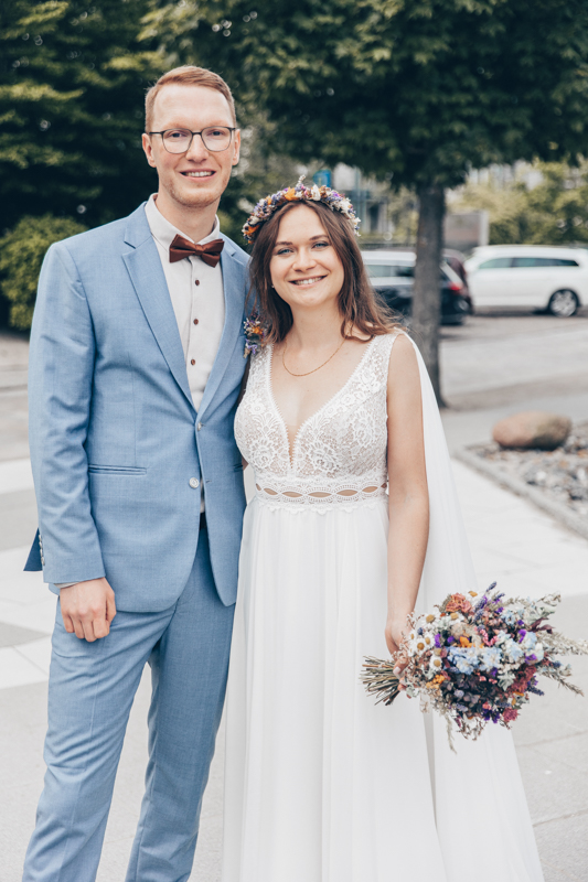 Brautpaar vorm Heiraten in Binz.