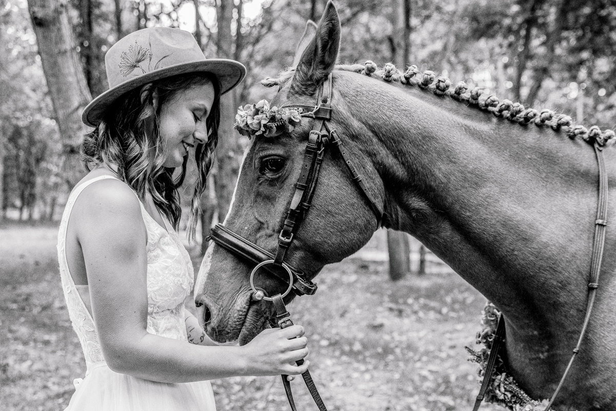 Hochzeit mit Pferd